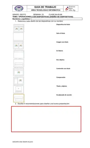 Diseño de  diapositivas