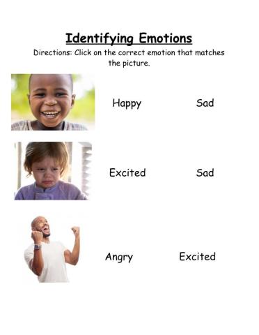 Identifying emotions