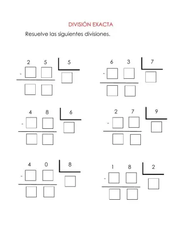 División exacta
