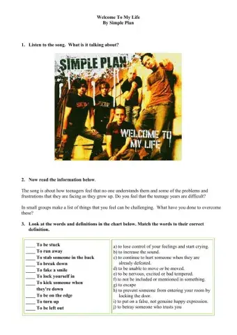 Welcome to my life - Simple Plan