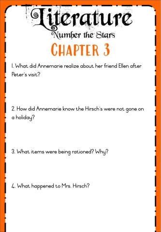 Week 22 - Literature - Number the Stars