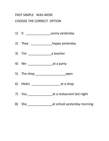 Past simple was-were