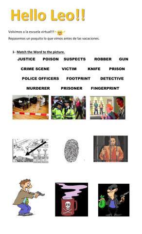 Crime Revision Vocabulary