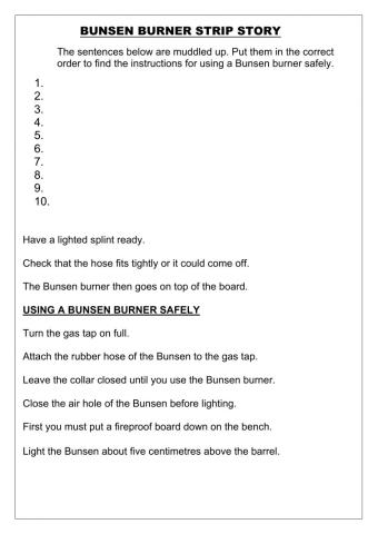 The Bunsen Burner strip story