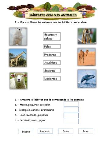 Hábitats de los animales terrestres