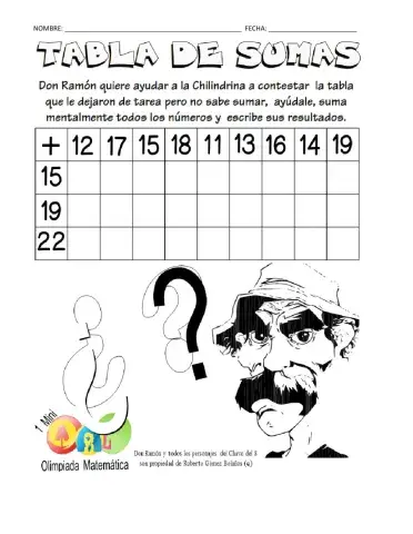 Sumas de dos digitos