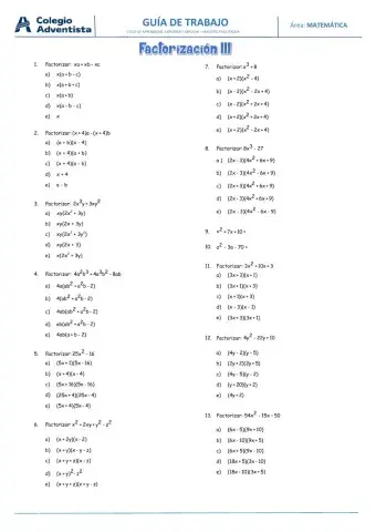 Factorización - todos los métodos