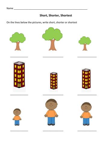 Short, shorter, shortest