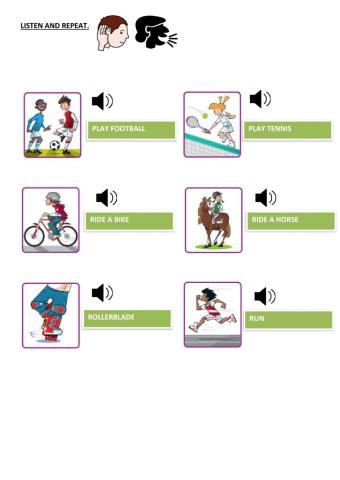 TAREA 2º inglés . Semana 3 de agosto I CAN... I CAN'T...  actions.