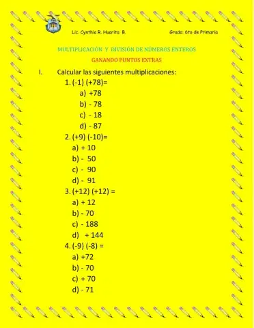 Multiplicación y División de N° Z