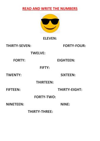 Read and write the number