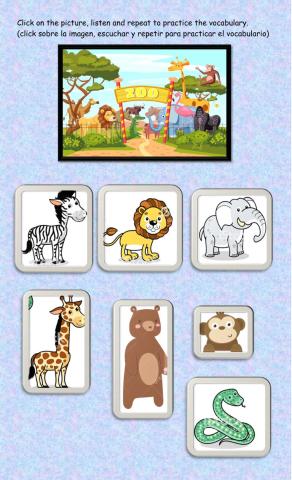 Zoo Animals. Kínder