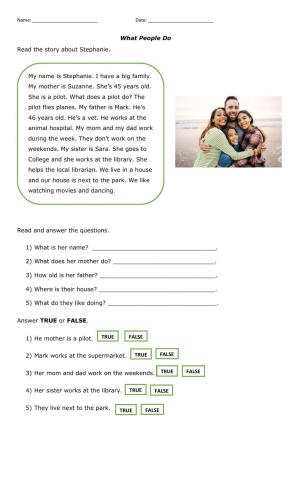 Reading - review Unit 3