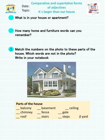 Comparative and superlative forms of adjectives
