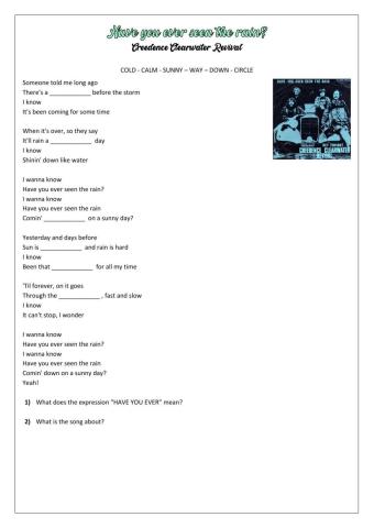 Have you ever seen the rain