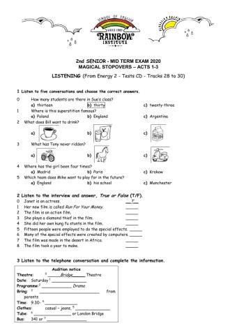 Midterm Exam 2nd Senior