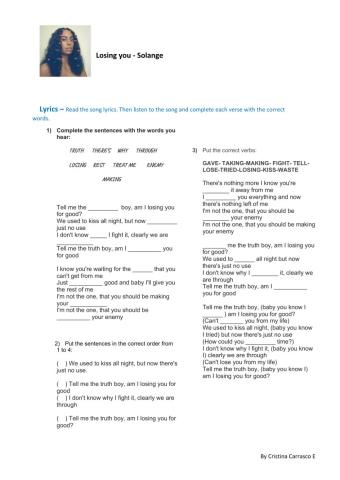 Song Activity- Losing You