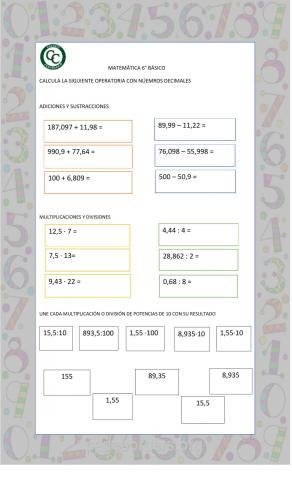 Operatoria con decimales 2