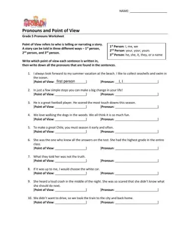 Pronouns and Point of View