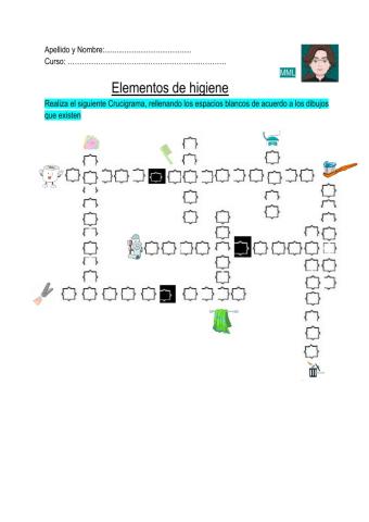 Crucigrama higiene
