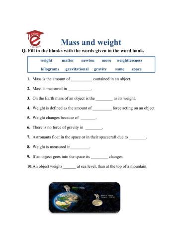 Mass and weight