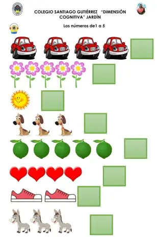 Los números del 1 al 5