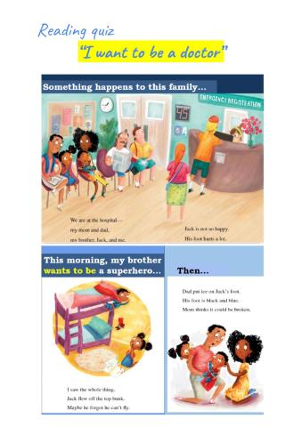 Reading: I want to be a doctor.