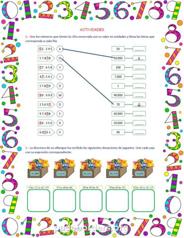Números hasta decenas de millar