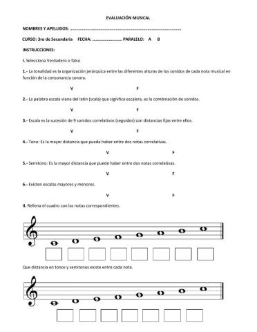 Evaluación Tonalidad Musical
