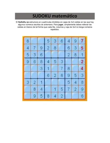 Sudoku matematico