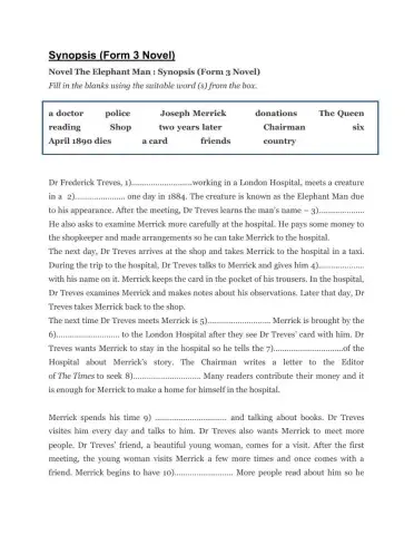 The Elephant Man (Synopsis)