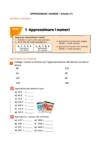 Approssimare i numeri 1