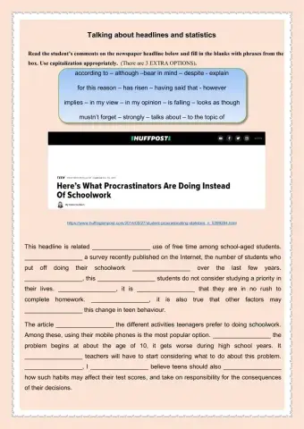 Discussing headlines and statistics