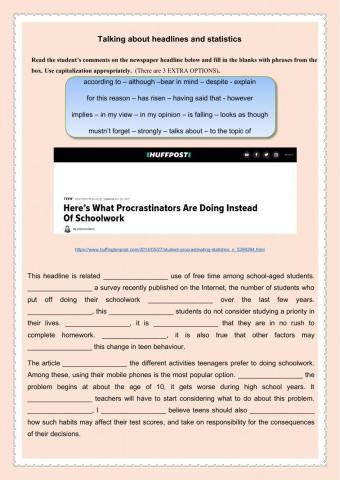 Discussing headlines and statistics