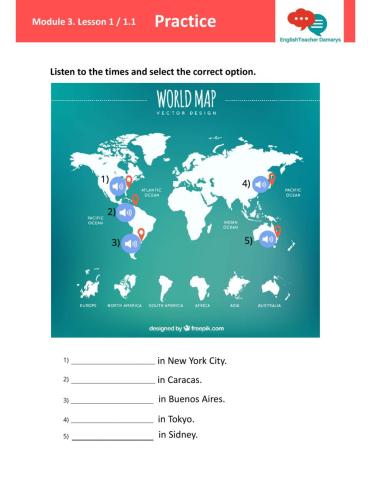 Telling the time progress check