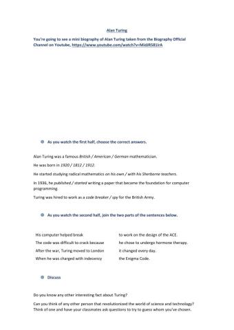 Alan Turing - short biography