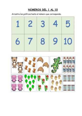 Números de 1 al 10.