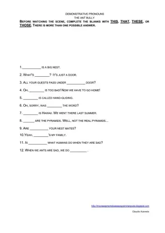 Demonstrative Pronouns
