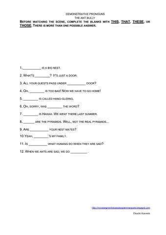 Demonstrative Pronouns