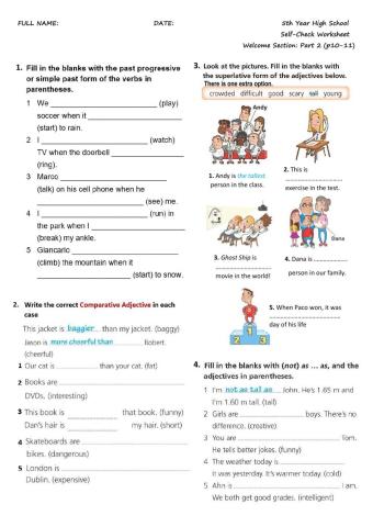 5th - Welcome section - part 2