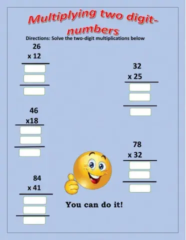 Multiplying Two-digit numbers