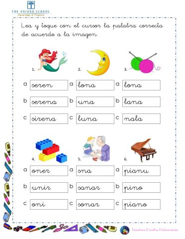 Identificar palabras con n