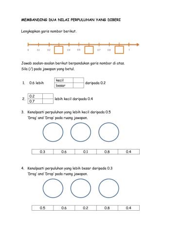 Membanding nilai perpuluhan