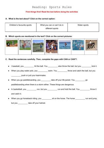 Reading: Sport Rules