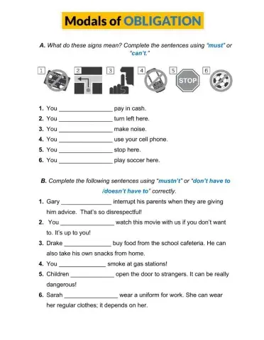 Modals of Obligation A2+
