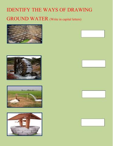 Ways of drawing ground water