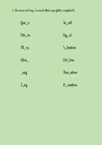 Els mesos de l'any.