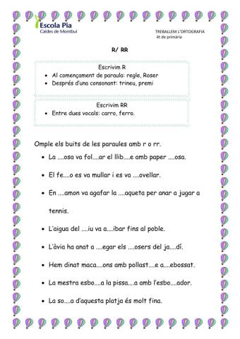 Ortografia r-rr