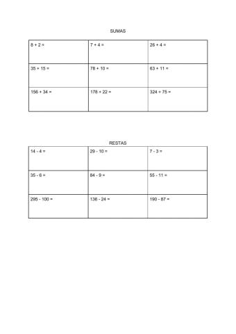 Cuentas diagnostico primer ciclo
