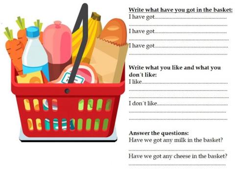 Writing activity Food